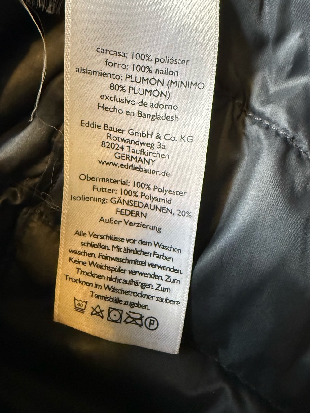 Eddie Bauer Black Quilted Asymmetrical Puffer Coat Size M - Picture 5 of 8